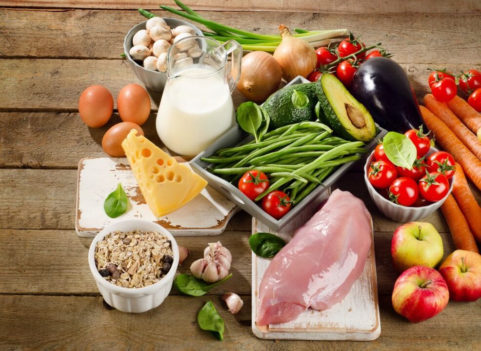 La variété des produits autorisés pour les personnes souffrant de gastrite qui suivent le régime alimentaire du tableau 6
